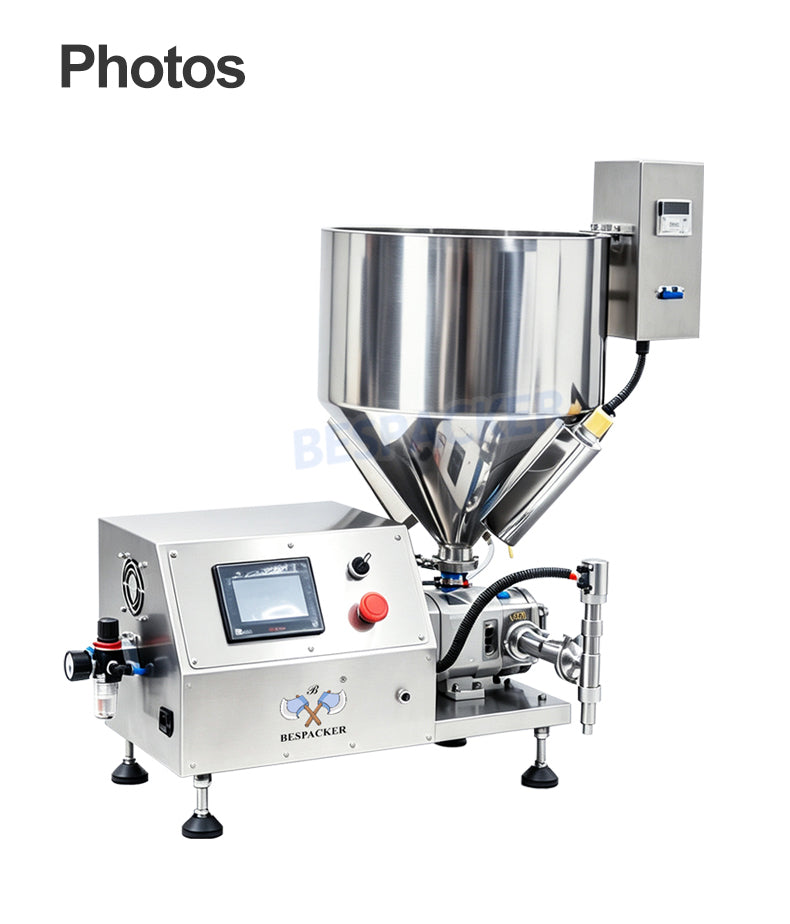 Bespacker GZB-1000H Semi-automatic rotor pump filling machine for honey, shampoo, and chocolate sauce, equipped with heating