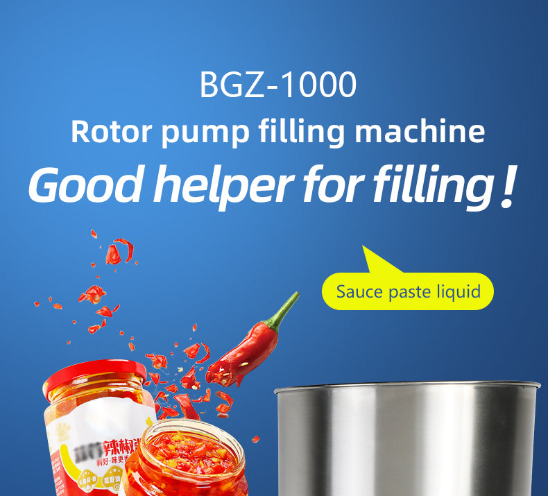 Bespacker GZB-T1000 Food Jam Oil Rotor Lobe Filling Pump Chocolate Filler Peanut Lotion Cosmetic Cream Paste Filling Machine