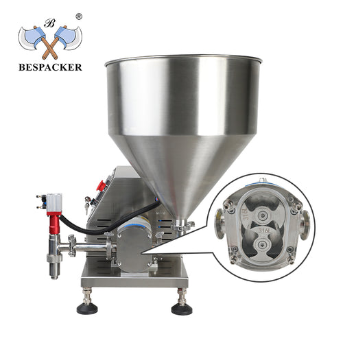 Bespacker GZB-T1000 Food Jam Oil Rotor Lobe Filling Pump Chocolate Filler Peanut Lotion Cosmetic Cream Paste Filling Machine