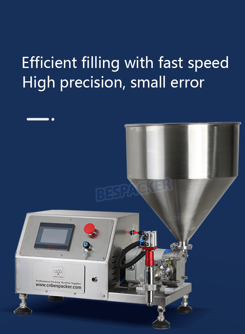 Bespacker GZB-T1000 Food Jam Oil Rotor Lobe Filling Pump Chocolate Filler Peanut Lotion Cosmetic Cream Paste Filling Machine